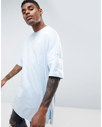 Asos Extreme Oversized T Shirt With Half Sleeve In Blue