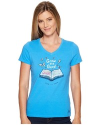 Life is Good Grow The Good Book Crusher Vee T Shirt