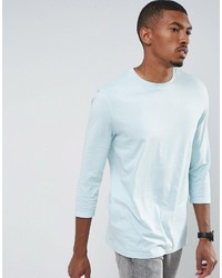 Asos Longline T Shirt With 34 Roll Sleeve