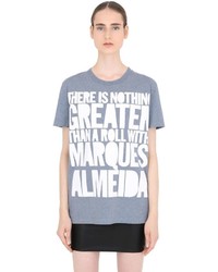 House of Holland Marques Almeida Cotton Jersey T Shirt