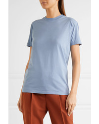 Prada Set Of Three Cotton T Shirts Sky Blue