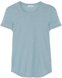 James Perse Slub Cotton Jersey T Shirt Light Blue