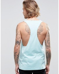 Asos Brand Tank With Extreme Racer Back In Blue