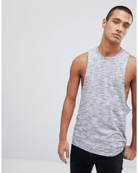 ASOS DESIGN Sleeveless T Shirt With Dropped Armhole And Racer Back In Interest Fabric