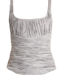 Brock Collection Tala Ruched Cotton And Silk Blend Tank Top