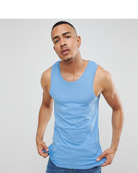 ASOS DESIGN Tall Muscle Fit Vest In Blue