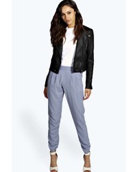 Boohoo Lydia Woven Seam Detail Tapered Trousers