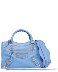 Light Blue Textured Tote Bag