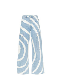 Light Blue Tie-Dye Cargo Pants