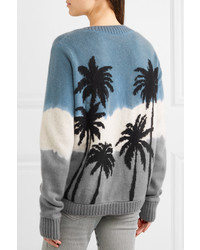 The Elder Statesman Embroidered D Cashmere Sweater