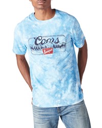 Lucky Brand Coors Banquet Tie Dye Cotton Graphic Tee