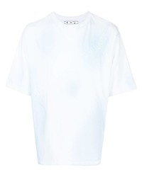 Off-White Debossed Logo Tie Dye Cotton T Shirt