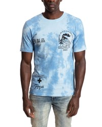 PRPS Double Blaze Tie Dye Cotton Graphic Tee In Light Blue At Nordstrom