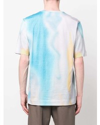 Fendi Earth Monogram Tie Dye Print T Shirt