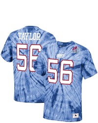 Mitchell & Ness Lawrence Taylor Royal New York Giants Tie Dye Super Bowl Xxi Retired Player Name Number T Shirt