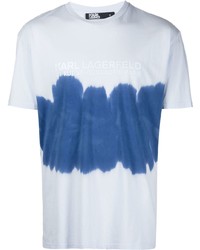 Karl Lagerfeld Logo Print Colour Block T Shirt
