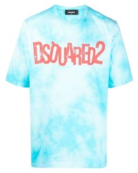 DSQUARED2 Logo Print Tie Dye T Shirt