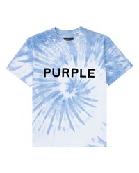 purple brand Logo Print Tie Dye T Shirt
