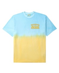 Aries Logo Print Tie Dye T Shirt