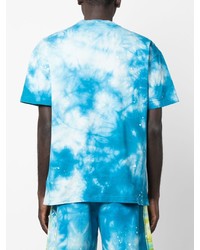 Palm Angels Tie Dye Print Cotton T Shirt