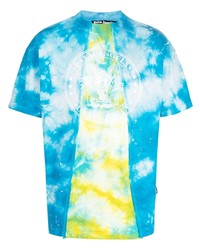 Palm Angels Tie Dye Print Cotton T Shirt