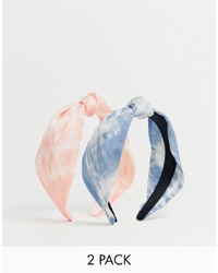 Light Blue Tie-Dye Headband