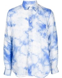 120% Lino Tie Dye Print Linen Shirt