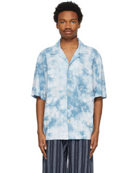 Nicholas Daley Blue Beach Short Sleeve Shirt