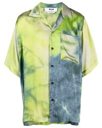 MSGM Tie Dye Print Short Sleeved Shirt