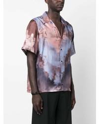 Salvatore Santoro Tie Dye Print Silk Shirt