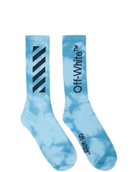 Light Blue Tie-Dye Socks