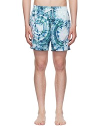Light Blue Tie-Dye Swim Shorts