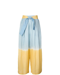 Light Blue Tie-Dye Wide Leg Pants