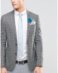 Asos Brand Wedding Tie And Pocket Square Pack In Blue