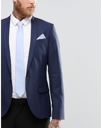 Asos Brand Wedding Tie And Pocket Square Pack In Soft Blue