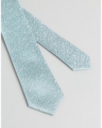 Asos Slim Tie In Textured Blue
