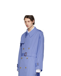 Maison Margiela Blue Poplin Trench Coat