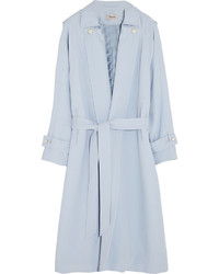 Temperley London Checked Linen And Cotton Blend Trench Coat