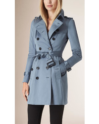 burberry light blue trench coat