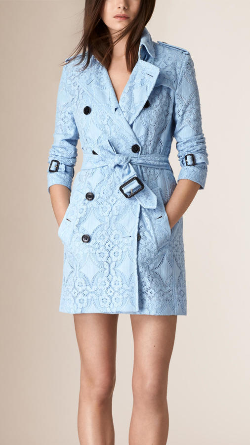 Burberry Gabardine Lace Trench Coat, $2,795 | Burberry | Lookastic