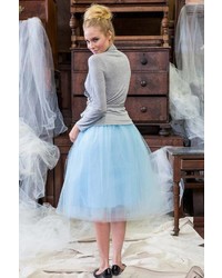 Shabby Apple Bloom Skirt Light Blue