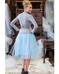 Shabby Apple Bloom Skirt Light Blue