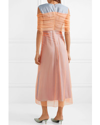 Sies Marjan Lisette Layered Tulle And Cotton Blend Maxi Dress