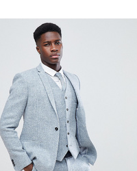 Noak Skinny Suit Jacket In Harris Tweed