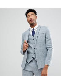 Noak Tall Skinny Suit Jacket In Harris Tweed