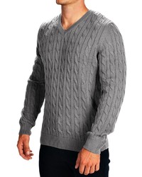 Barbour Burnham Cable Knit Sweater V Neck