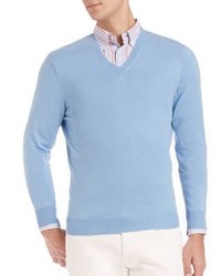 Façonnable Faconnable Cashmere Blend V Neck Sweater