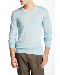 Façonnable Faconnable Fine Cashmere Blend V Neck Sweater