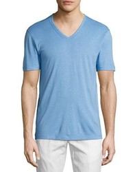 John Varvatos Star Usa V Neck Jersey T Shirt Blue