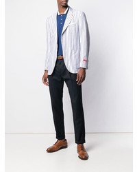 Isaia Striped Tailored Blazer Jacket
